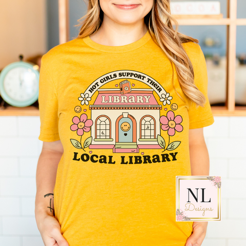 Hot Girls Support Their Local Library