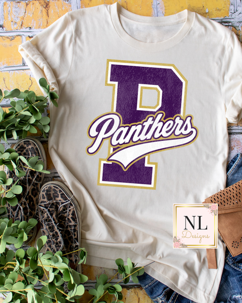 Big Letter Retro Panthers