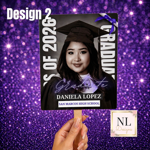 Custom Photo Graduation Fan