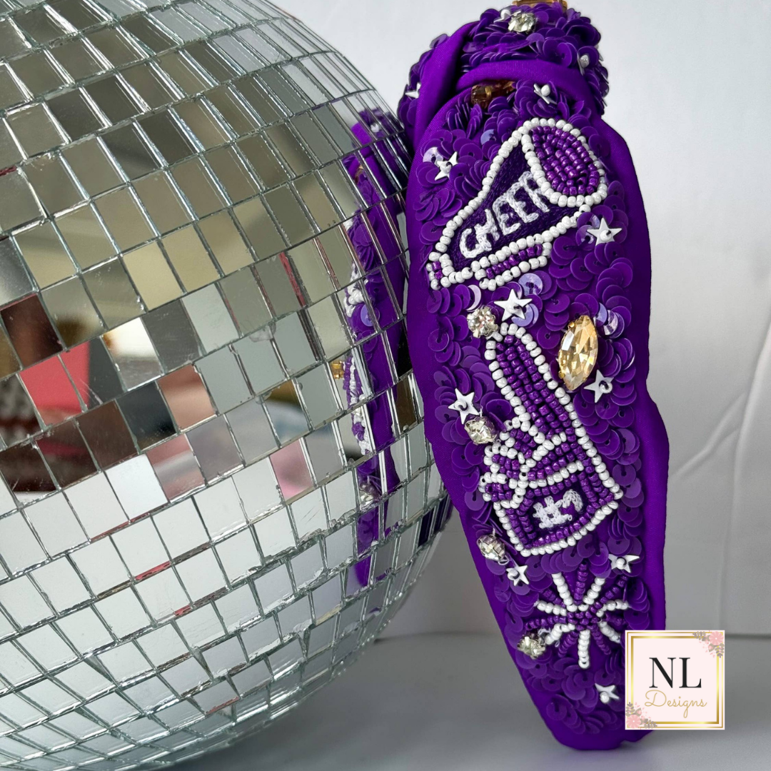 Game Day Hand-Beaded Headband