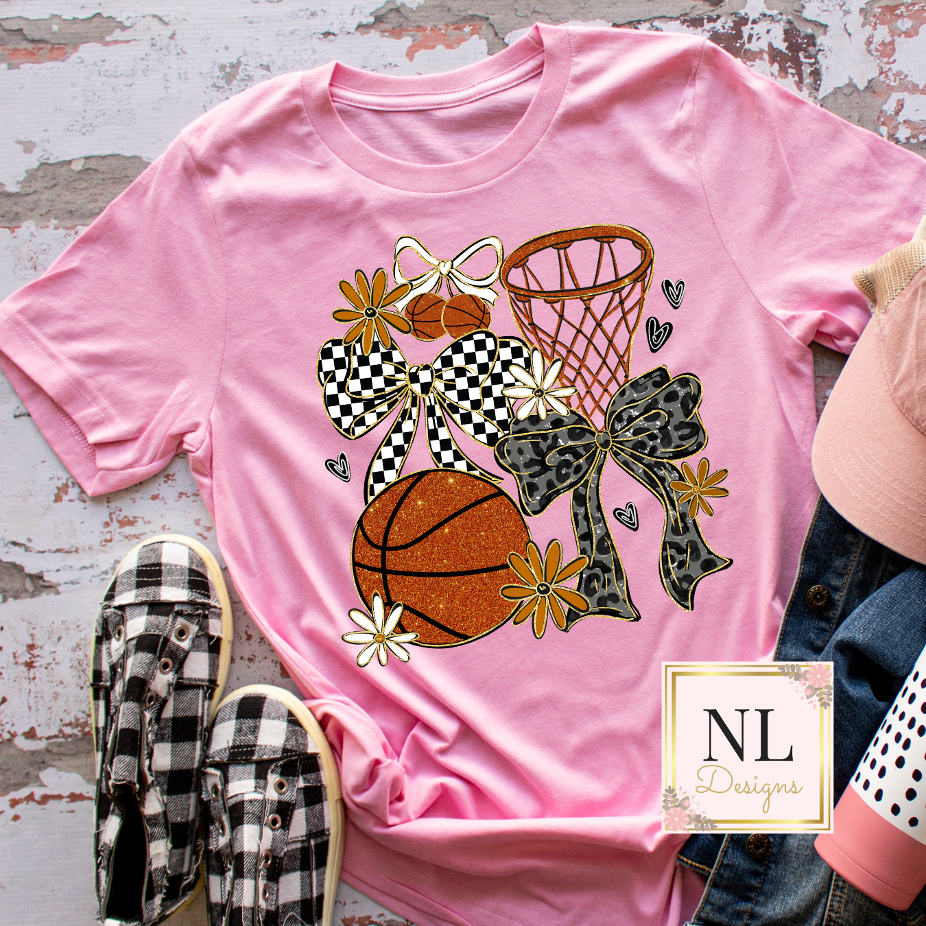Basketball Floral Collage