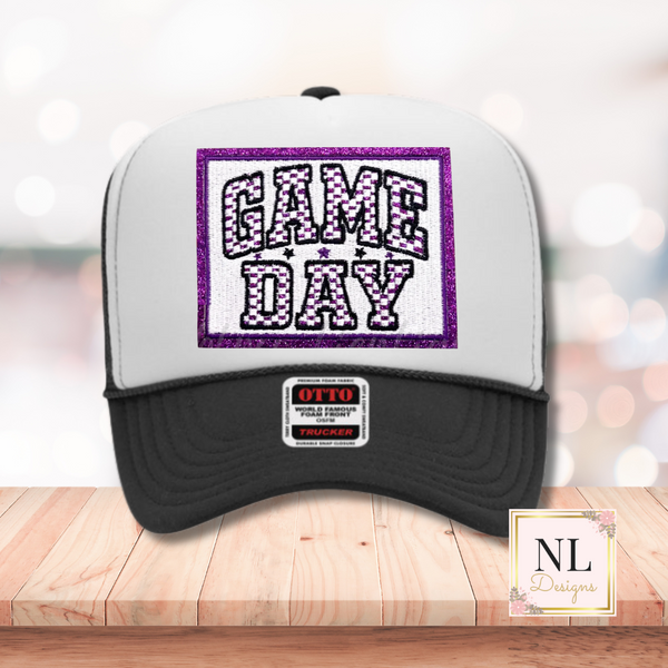Game Day Square Checker Trucker Cap