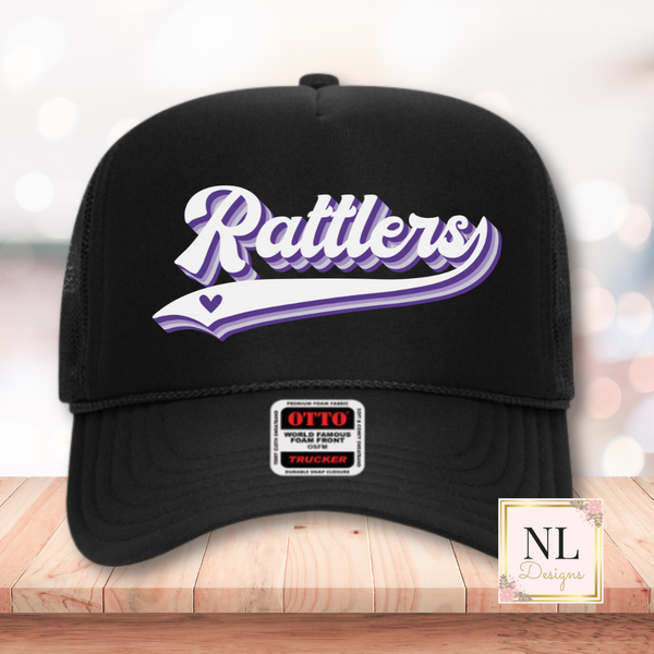 Rattlers Retro Swoosh Foam Trucker Cap