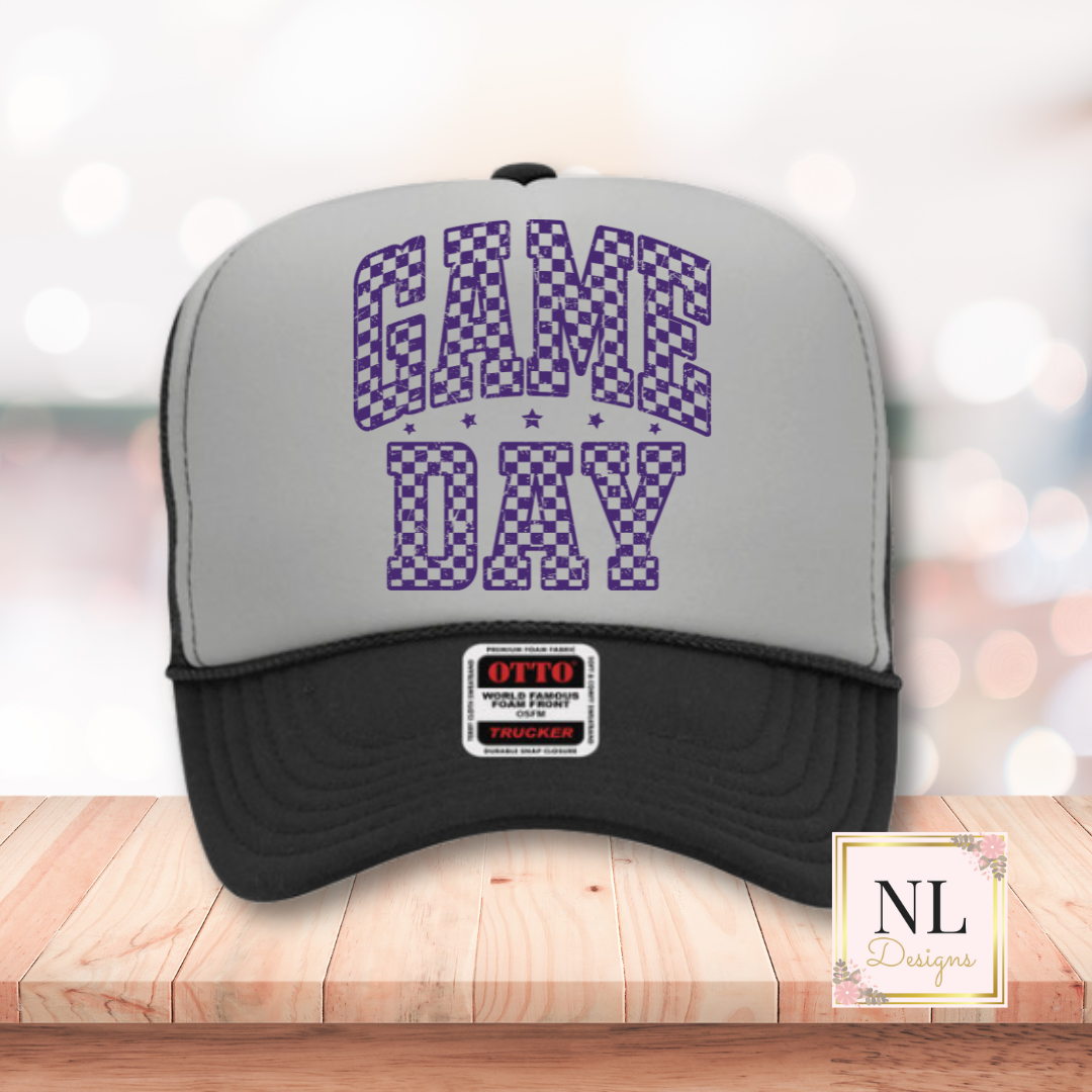 Game Day Checkers Foam Trucker Cap
