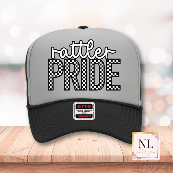 Checkered Rattler Pride Foam Trucker Cap