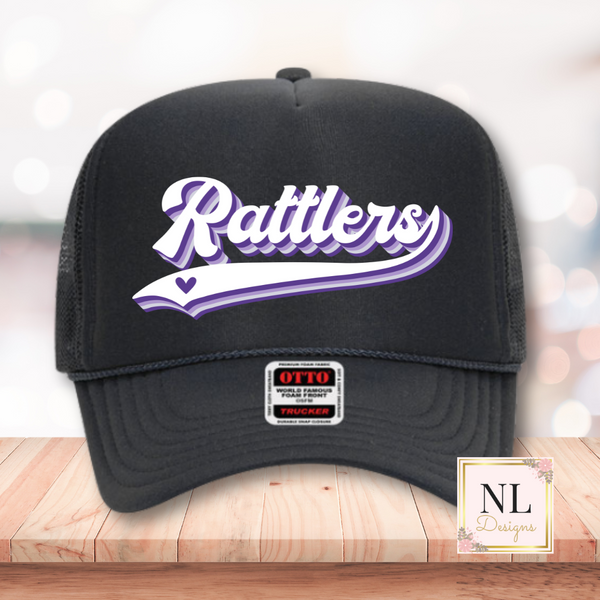 Rattlers Retro Swoosh Foam Trucker Cap