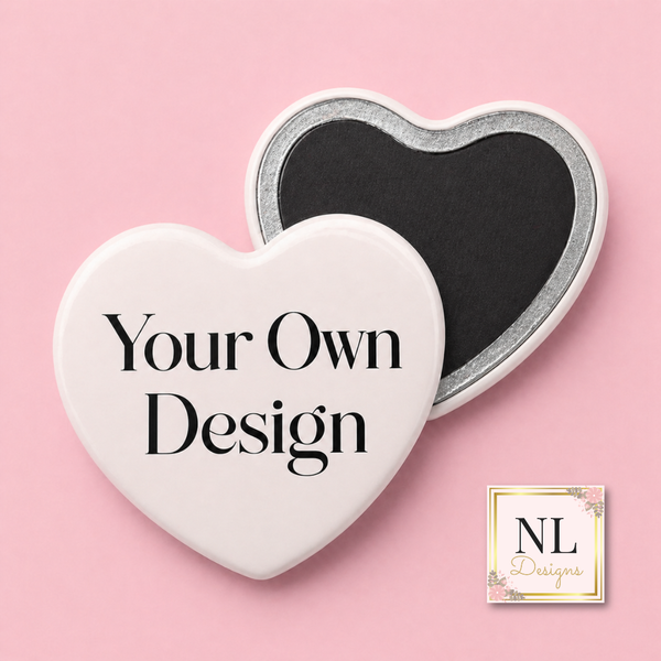 Custom 2.25" Heart-Shaped Magnet