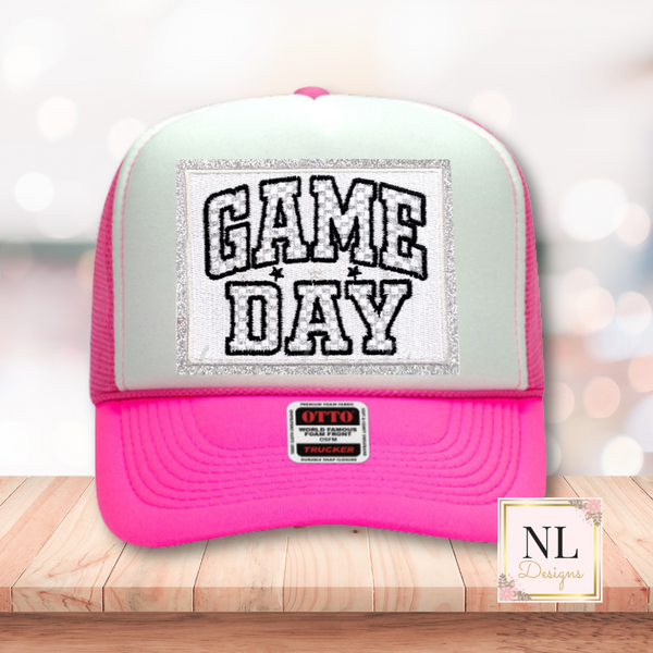 Game Day Square Checker Trucker Cap