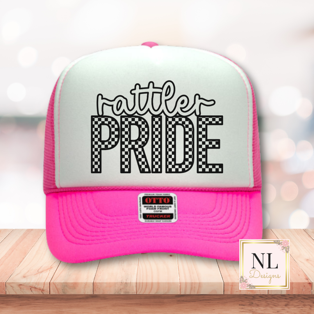 Checkered Rattler Pride Foam Trucker Cap