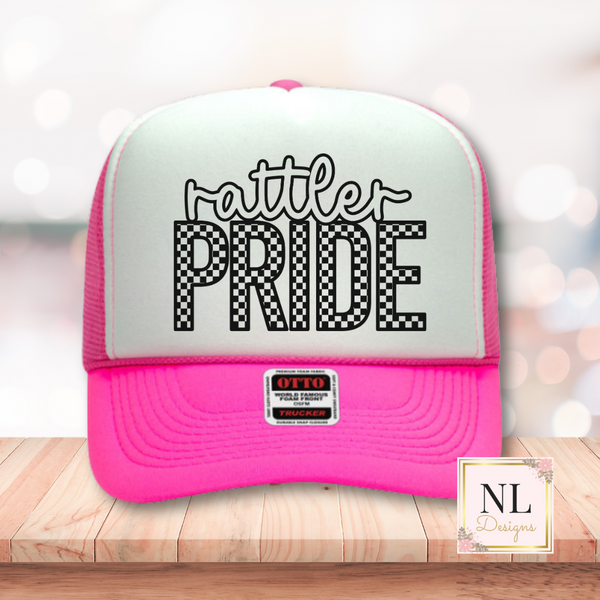Checkered Rattler Pride Foam Trucker Cap