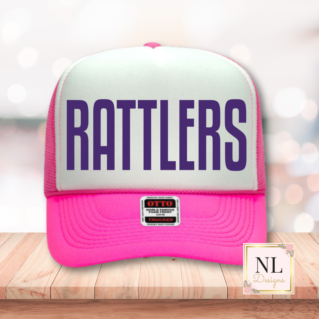 Rattlers Block Text Foam Trucker Cap