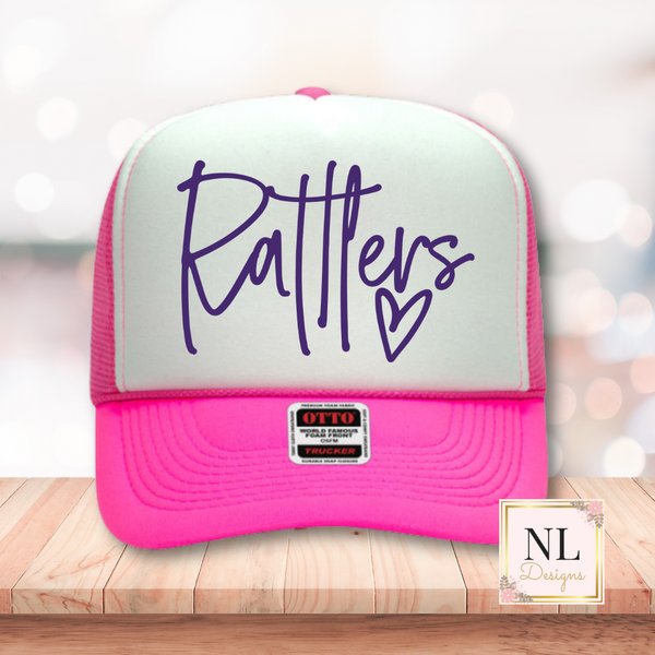 Rattlers Script Hear Foam Trucker Cap
