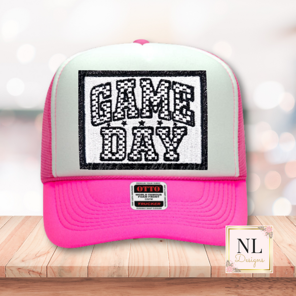 Game Day Square Checker Trucker Cap