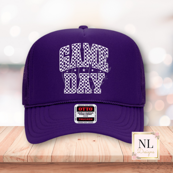 Game Day Checkers Foam Trucker Cap