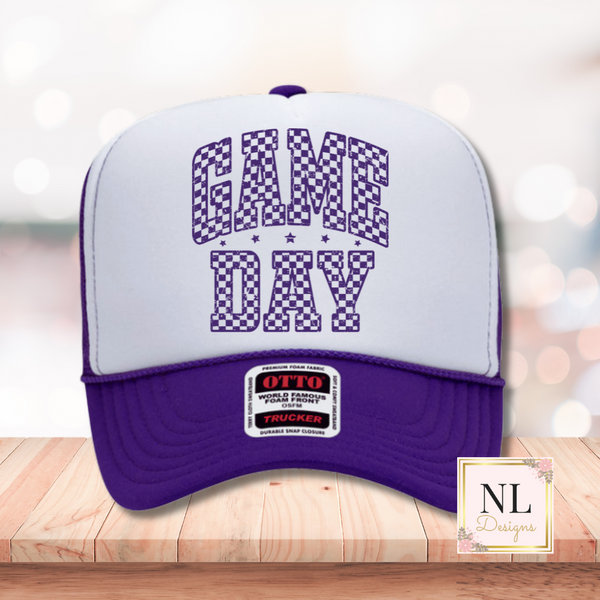 Game Day Checkers Foam Trucker Cap