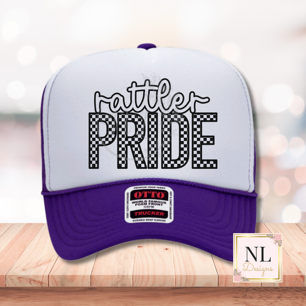 Checkered Rattler Pride Foam Trucker Cap