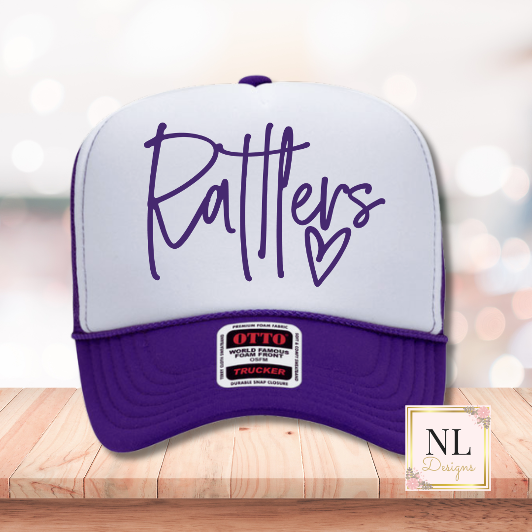 Rattlers Script Hear Foam Trucker Cap