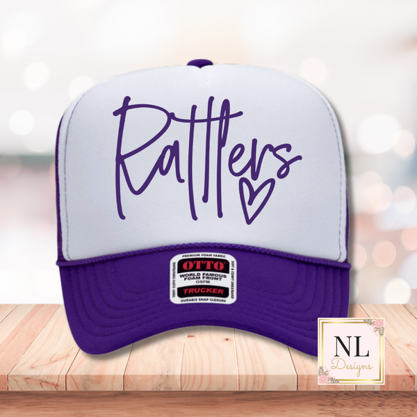 Rattlers Script Hear Foam Trucker Cap