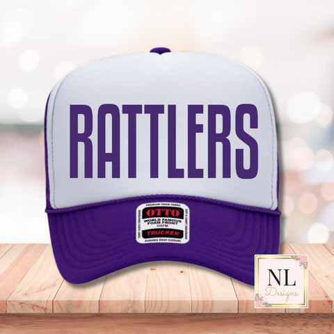 Rattlers Block Text Foam Trucker Cap