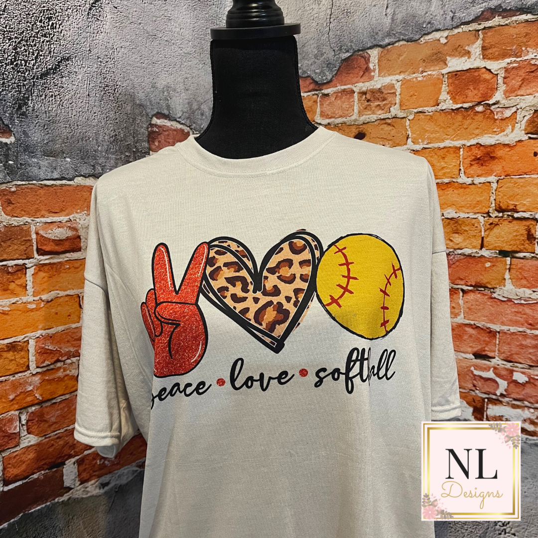 Peace Love Softball- XL