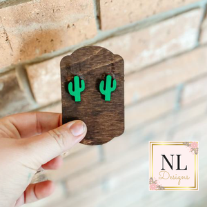 Cactus Wooden Studs Painted