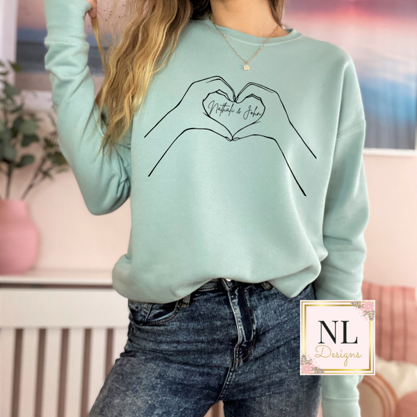 Heart Hands Personalized Sweatshirt