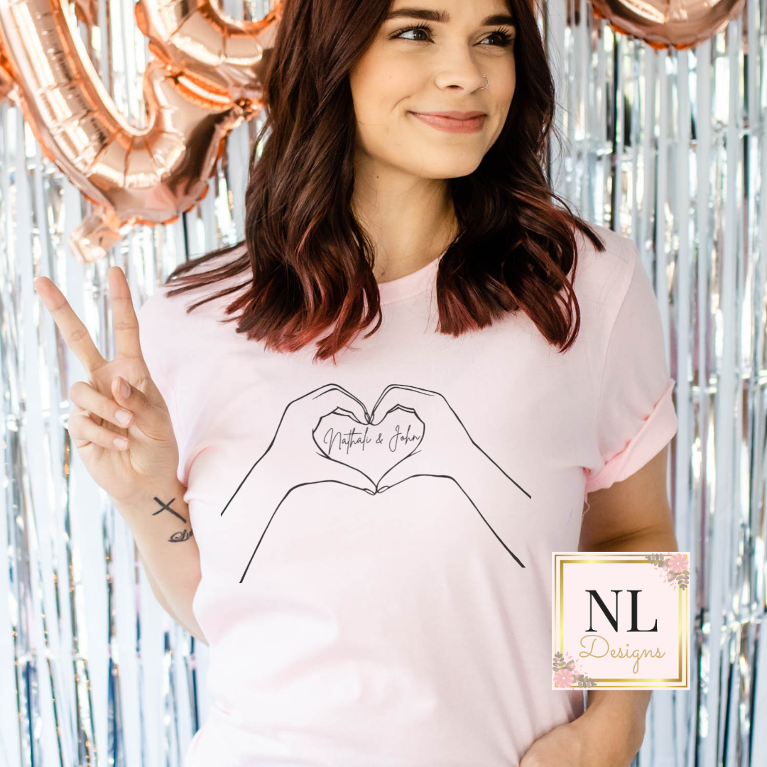 Heart Hands Personalized T-Shirt