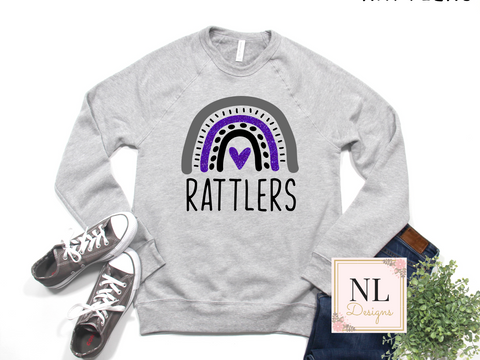 Rattlers School Spirit Rainbow Sweatshirt