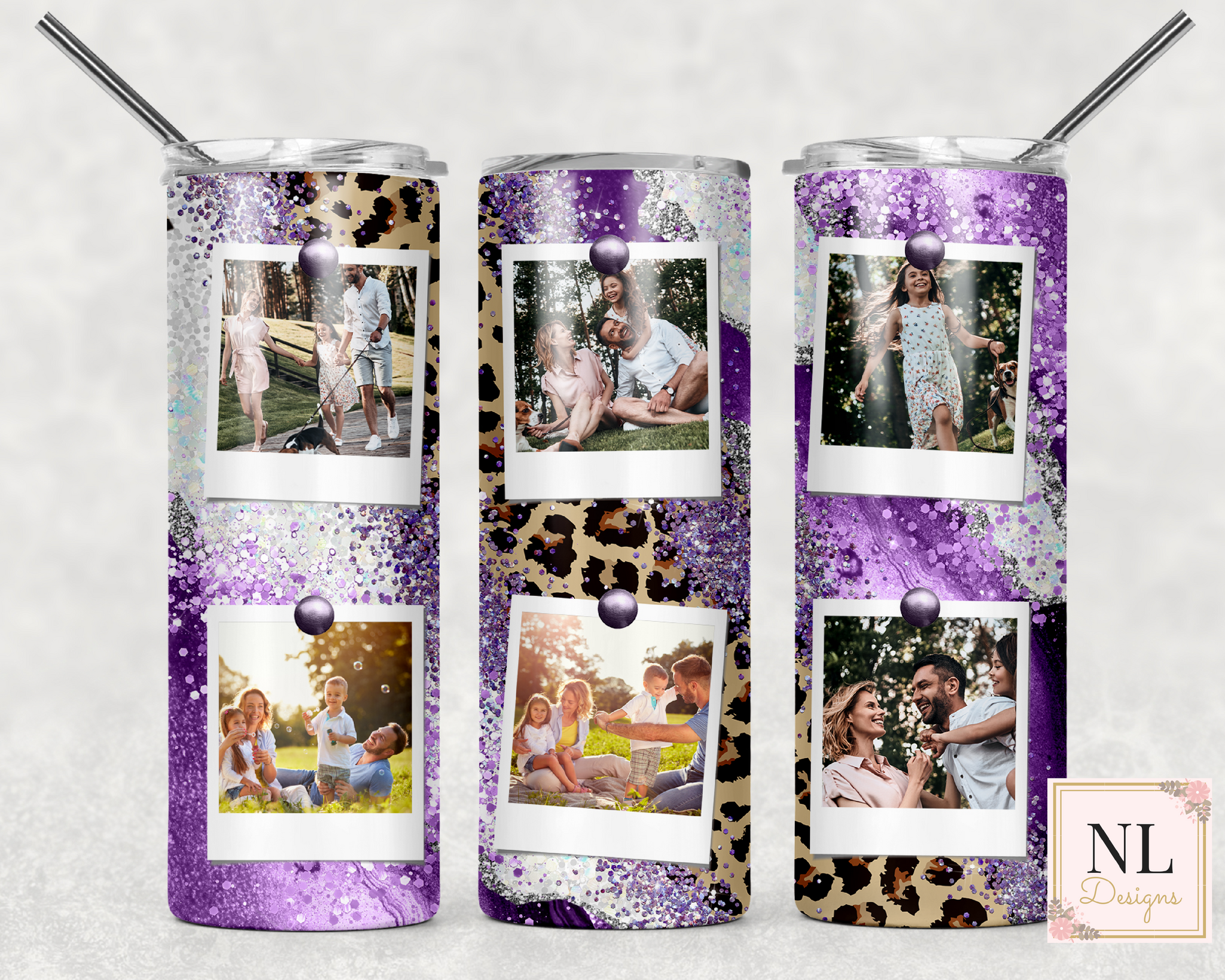 Purple Leopard Collage