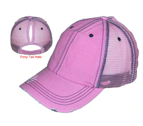 Pink Ponytail Trucker Hat